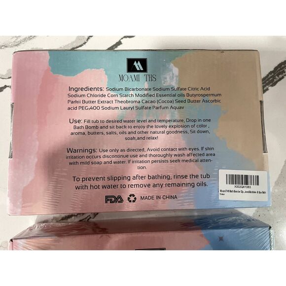 Set of 2 Moami THS Organic Bath Bombs, New, Sealed - Picture 2 of 3